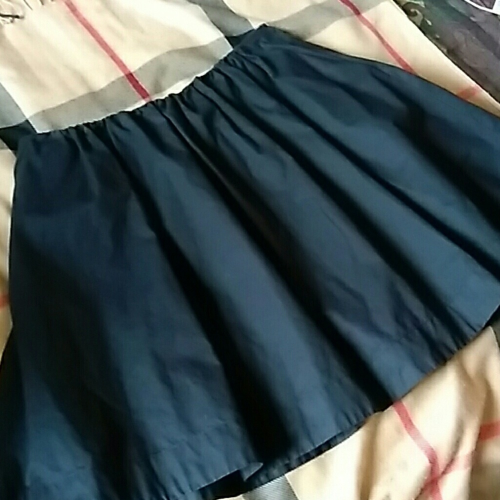 Kate Spade Saturday ♠️ Black Cotton Pleated Flare Circle Mini Skirt, Sz 2
